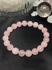 天然石　良品質　ローズクォーツ　ブレスレット9.5㍉16㌢★19★