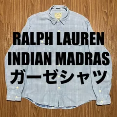 Zanzibar様専用 Ralph Lauren 現行タグ QR ダブルガーゼ ワークシャツ XL インディアンマドラス