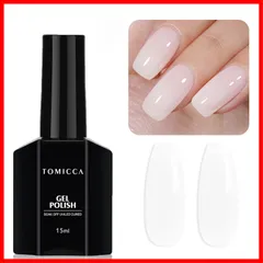 UV/LED対応 15ml 初心者＆プロ適用 透明感ある ホワイト 乳白色 ポリッシュタイプ 単色 シアーカラージェル セルフネイル ジェルネイル TOMICCA