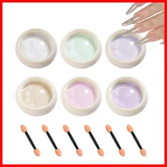マニキュア ジェル 固形 ネイルパウダー ミラーネイル ネイル ミラーネイル パウダー ポリッシュ ネイルパーツ パウダー クリア ファッション シンプル 6色 デザイン オーロラパウダー トレント? セット ネイルサロン ネイルパーツ 自宅DIY DEVEN