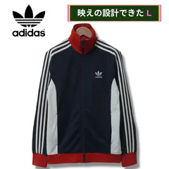 美品 アディダスオリジナルス トラックジャケット L ネイビー レッド 00s adidas ORIGINALS ヨーロッパTT Europe TT ストリート ロゴ刺繍 Y2K ジャージ スポーツ ミックス ベッケンバウアー ホワイト 古着 A660