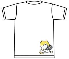 YONEX ドライTシャツ ソフトテニス【トラ猫 ひとやすみ】【16500】 ホワイト