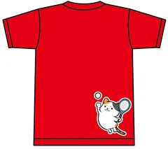 YONEX ドライTシャツ ソフトテニス【猫 ソフテニ ジャンプ】【16500】 レッド