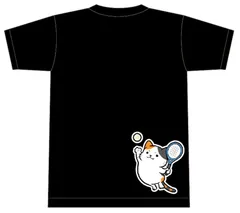 YONEX ドライTシャツ ソフトテニス【猫 ソフテニ ジャンプ】【16500】 ブラック