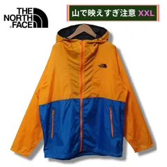 ノースフェイス ナイロンジャケット XXL オレンジ ブルー THE NORTH FACE 薄手 オーバーサイズ ビッグシルエット ゆるだぼ Y2K ストリート アメカジ テック 古着 A562