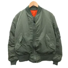 アルファ ALPHA 90s ヴィンテージ 古着 MA-1 フライトジャケット ミリタリージャケット リバーシブル USA製 M カーキ オレンジ MIL-J-82790J ■MET2