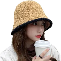【新品】 [Alicret] 帽子 レディース ハット レディース おしゃれ 秋冬用 防寒 バケットハット 暖かい サイズ調節 バケハ レディース モコモコ 深め 保温 小顔 おしゃれ もこもこ帽子 アウトドア 吸汗排湿 女優 （カーキ） 0