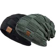 【新品】 [REDESS] ビーニー帽 メンズ レディース 冬 暖かい帽子 ニット スラウチ 厚手 スカルキャップ 0