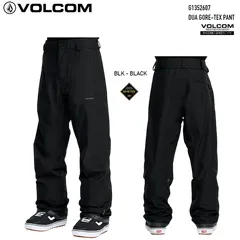 VOLCOM 25-26　DUA GORE-TEX PANT　(カラー:BLACK) 2026 ボルコム　デュアゴア　　GORE-TEX 2LAYER ゴアテックス　防水ウェア　ゴア　GORE 防水 ウェアのサムネイル