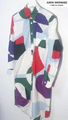 希少/日本製■15SS/ジュンヤワタナベ コムデギャルソン ジオメ柄 再構築 アシンメトリー シャツ/ワンピース■JUNYA WATANABE COMME des GARCONS■