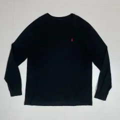 ポロ ラルフローレン ブラック 刺繍 ロゴ 長袖 Tシャツ