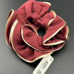 【新品】定価1320円 ヘアアクセサリー ヘアゴム シュシュ ゴールド カラー レッド系◆