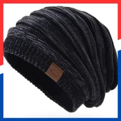 【数量限定】男女兼用 通勤・通学・自転車・スキー・スポーツ・アウトドア 無地 防風 おしゃれ シンプル 柔らかい 保温 ふわふわ裏起毛・保温強化・360度美シルエット・静電気防止・大きいサイズ・伸縮性 防寒 冬 メンズ ニット帽 [Andeor]