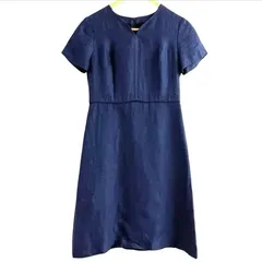 ◇ SCAPA スキャパ シャツ ロング 半袖 膝下丈 ワンピース 40 ブルー * ◆ 1000027428596 美品 SCAPA スキャパ リバティプリント フローラル シャツ ワンピース