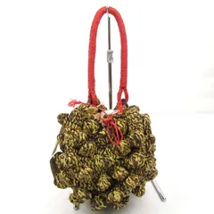 サンアルシデ ラフィアバッグ 未使用 かごバッグ ハンドメイド マダガスカル製 鞄 レディース マスタード/ブラウン Sans Arcidet