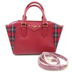 サマンサベガ ショルダーバッグ 未使用 チェック 2way ハンドバッグ 鞄 ブランド レディース レッド Samantha Vega