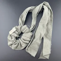 【新品】定価1500円 ヘアアクセサリー ヘアゴム シュシュ グリーン ベージュ 大きめ リボン◆