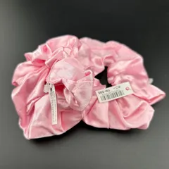 【新品】ヘアアクセサリー ヘアゴム シュシュ ピンク ２本セット 大きめ◆