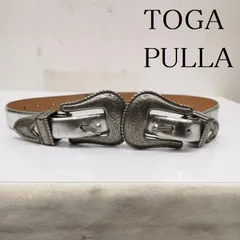 【メルカリ初登場】TOGA PULLA ダブル バックル ベルト シルバー TOGA PULLA トーガ プルラ ベルト・バックル Double buckle ダブル