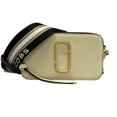 MARC JACOBS(マークジェイコブス) ショルダーバッグ ザ スナップショット M0012007 アイボリー×黒 レザー