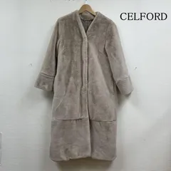 CELFORD セルフォード コート ロング コート フェイク ファー 防寒 スナップボタン ノーカラー CWFC185008のサムネイル