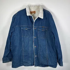 古着 90's/90年代 ヴィンテージ ラングラー Wrangler デニムジャケット ボアジャケット 大きいサイズ インディゴ 3XL  ブルー メンズ