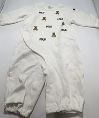 【新入荷!!】☆組み合わせで10%off☆ Polo ベビー長袖ロンパース 50～70cm(763)