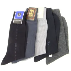 セリーヌ/イヴ・サンローラン/ダックス他 靴下 5点セット 未使用 クルーソックス 25cm ブランド まとめて 大量 メンズ