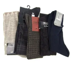 バーバリー/ラルフローレン/ダンヒル/タケオキクチ 靴下 5点セット 未使用 ハイソックスなど ブランド まとめて 大量 メンズ