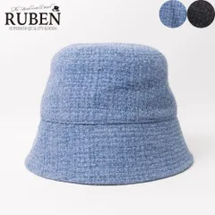 RUBEN レディース ツイードバケットハット
