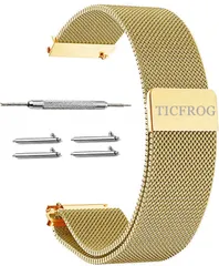 【20mm用】腕時計バンド 時計ベルトステンレス鋼 メッシュバンド ミラネーゼバンド マグネット式腕時計ベルト