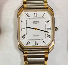 ★稼働品★SEIKO DOLCE/セイコー ドルチェ★白文字盤★9520-5110★クォーツ★メンズ腕時計★