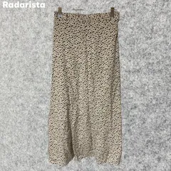 Radarista ベージュ×黒 水玉模様 フレアスカート Mサイズ