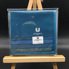ungaro PARIS ハンカチーフ チェック柄 55×55cm ブルー
