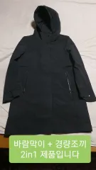 リーボック 2in1 ロングウィンドブレーカー 90 レディース55 バスト52 丈86