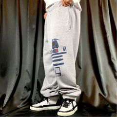 오리지널 스웨트 팬츠 STAR WARS 스타 워즈 R2-D2 스웨트 조거 팬츠 SML XL 타이트 저스트 큰 빅 오버사이즈 맨즈 레이디스 유니섹스 핑크 크림