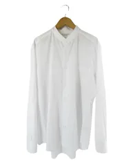 オリヒカ ORIHICA GARAGE シャツ バンドカラー 長袖 無地 サイズL 白 QQQ