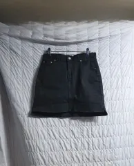 ブラック デニム ミニスカート スタイルの キュロット 新品