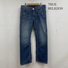 TRUE RELIGION トゥルーレリジョン パンツ デニム、ジーンズ BOBBY デニム パンツ ジーンズ ジーパン 刺繍 ローウエスト ダメージ加工