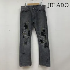 JELADO ジェラード パンツ デニム、ジーンズ デニム ジーパン ジーンズ ダメージ加工 クラッシュ パッチワークリメイク ストレート ジップフライのサムネイル