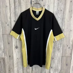 OLD NIKE 90s ナイキ センターロゴ 刺繍 Vネック 半袖 Tシャツ