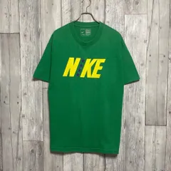 00s NIKE ゴツナイキ ラグランT 七分袖 バイカラー グリーン 00s NIKE ゴツナイキロゴ刺繍ラグランスウェット 表記L 銀タグ