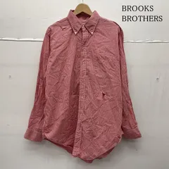 BROOKS BROTHERS ブルックス ブラザーズ シャツ、ブラウス 長袖 MAKERS 長袖 シャツ ブラウス Shirt ロングスリーブ 胸ポケット ボタン ギンガムチェック サイズ16 1/2-R