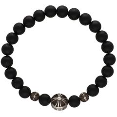 CHROME HEARTS 6mm ブラックトルマリンビーズブレスレット - メルカリ