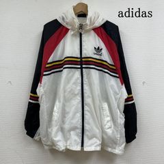 希少サイズ☆90s アディダス 刺繍ロゴ ナイロンジャケット XL～3L相当