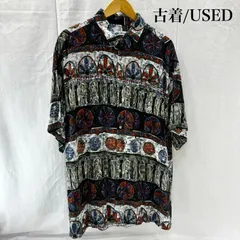 USED 古着 シャツ、ブラウス 半袖 pierre cardin ピエールカルダン 総柄 半袖シャツ