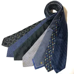 ◎価格交渉OK◎【美品】Yves Saint Laurent　Salvatore Ferragamo　等　シルク100%　ネクタイ　まとめ売り　7点セット　総柄