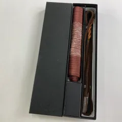 【美品】 和装セット 優品 帯締め帯揚げ2点セット 幾何学模様 地紋 小豆色 正絹 和装小物  【中古】