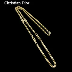 【美品】Christian Dior ネックレス 87cm CD 喜平 ゴールド