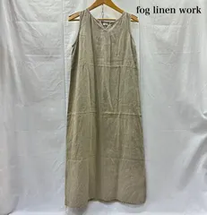 fog linen work フォグリネンワーク ワンピース ロングスカート リトアニア製リネンワンピース ノースリーブ ベージュ